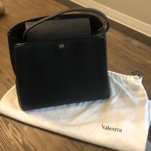 Valextra Large Leather Satchel